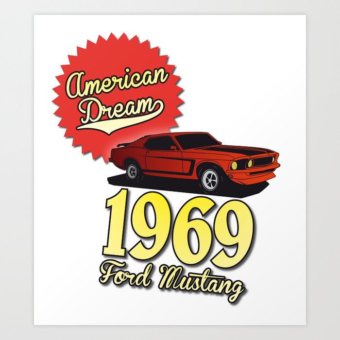 Ford Mustang 1969 Art Print By Pietrovamp
