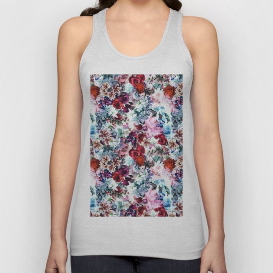 Floral Pattern Unisex Tank Top