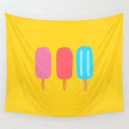 Ice Pops Yellow Wall Tapestry