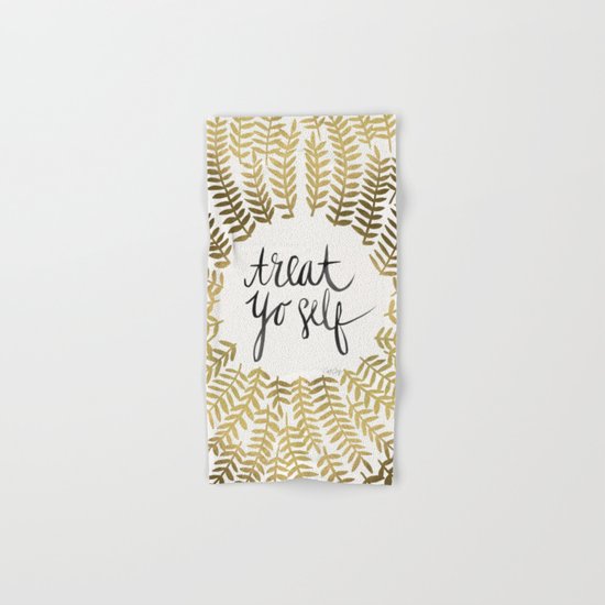 Treat Yo Self – Gold Hand & Bath Towel