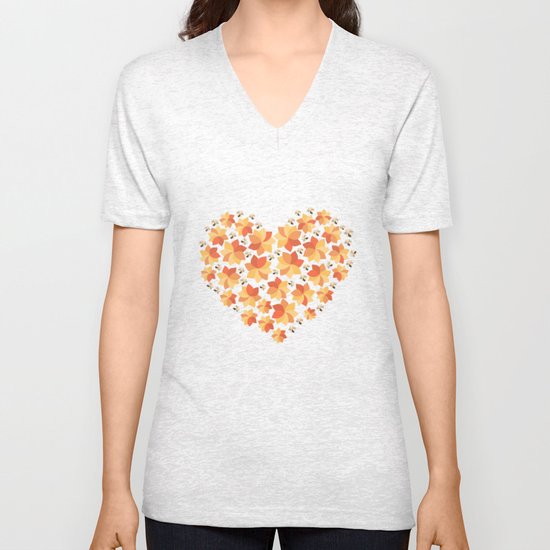 Denim Heart Unisex V-Neck
