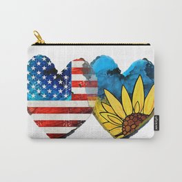 Stand With Ukraine - Peace Not War Art Carry-All Pouch