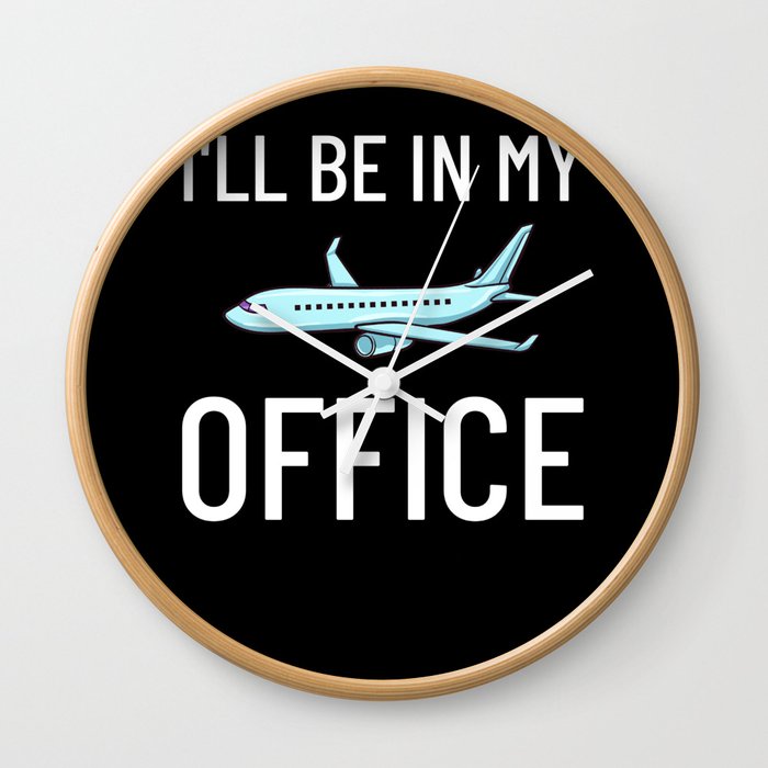 Airplane Pilot Plane Aircraft Flyer Flying Wall Clock