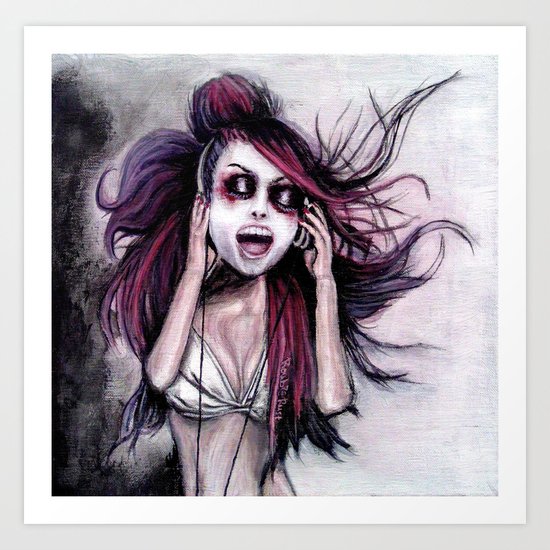 LISTEN TO MUSIC Art Print