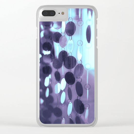 GLAM CIRCLES #Mint/Blue #1 Clear iPhone Case