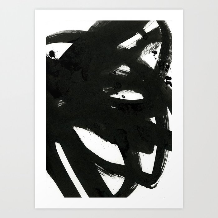 black on white 1 Art Print
