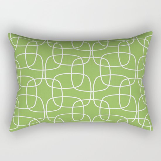 Square Pattern Greenery Rectangular Pillow