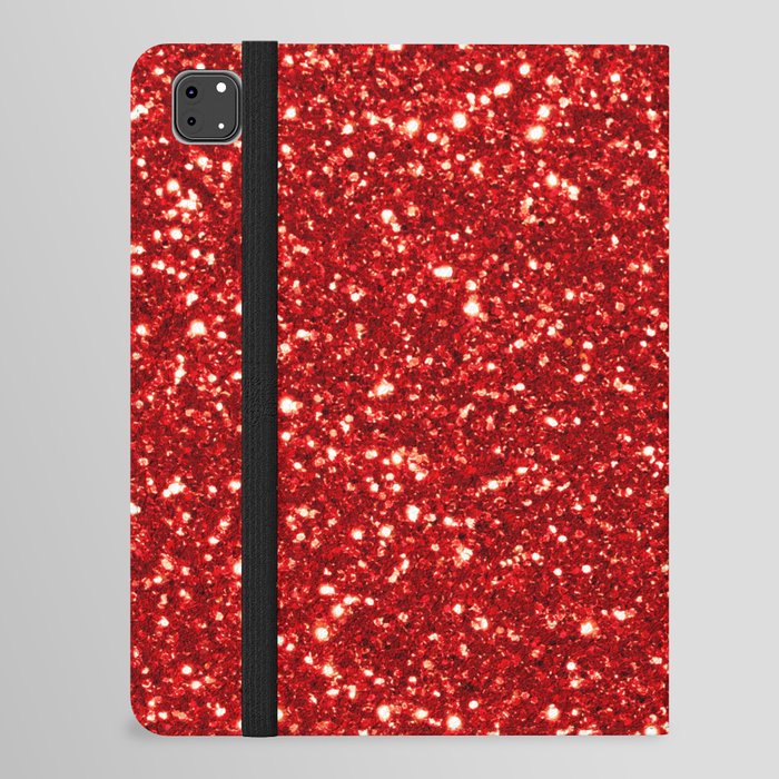 red glitter sparkle  iPad Folio Case