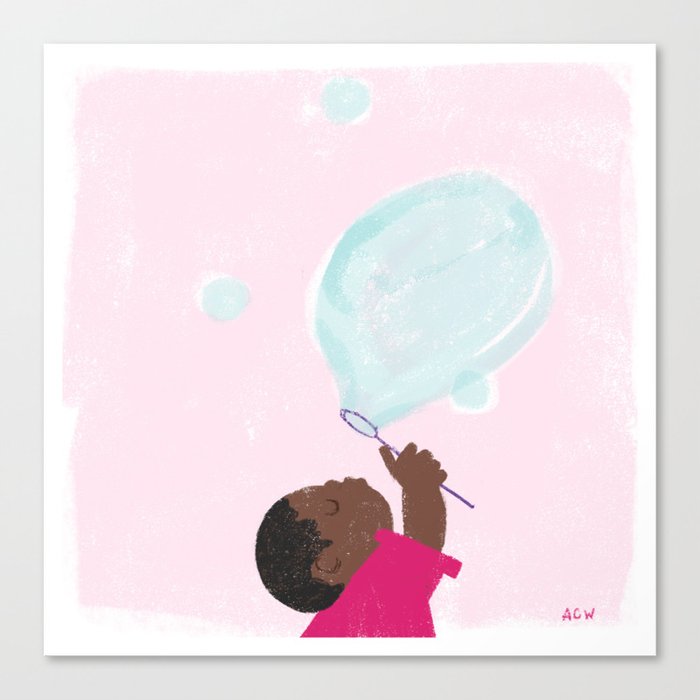 Blowing Bubbles Canvas Print