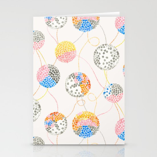 Pom Poms Stationery Cards