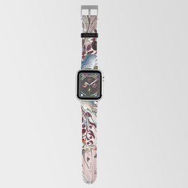 Fashion bo-ho illustration with rose flowers and plants Apple Watch Band