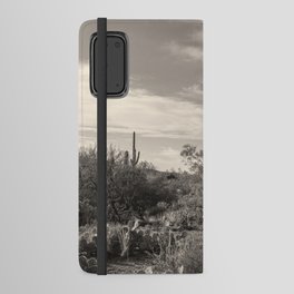 Saguaro Stands bw Android Wallet Case