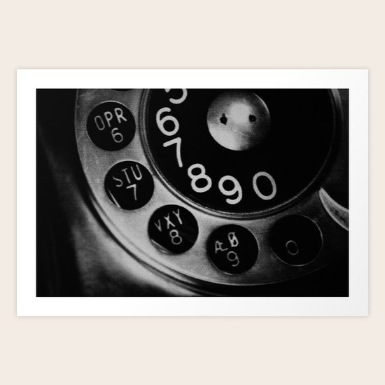 Retro Phone Art Print