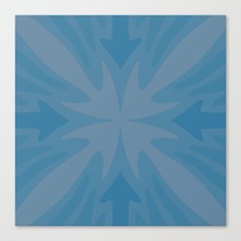 Radial Arrows Blue Canvas Print