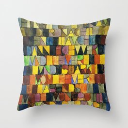 Paul Klee Once Emerged from the Gray of Night Throw Pillow