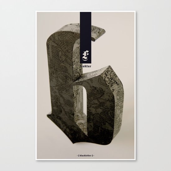 Blackletter Canvas Print