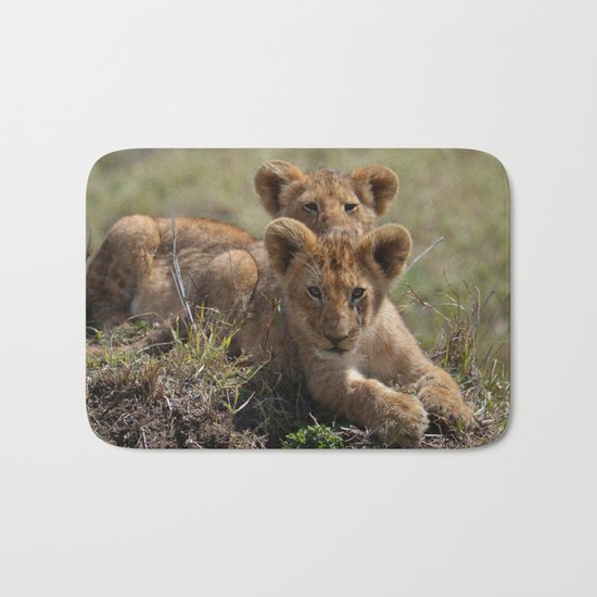Two lion Clubs At Play Bath Mat