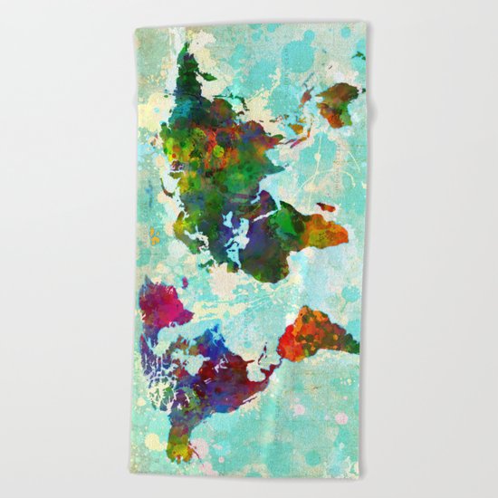 World Map - 1 Beach Towel