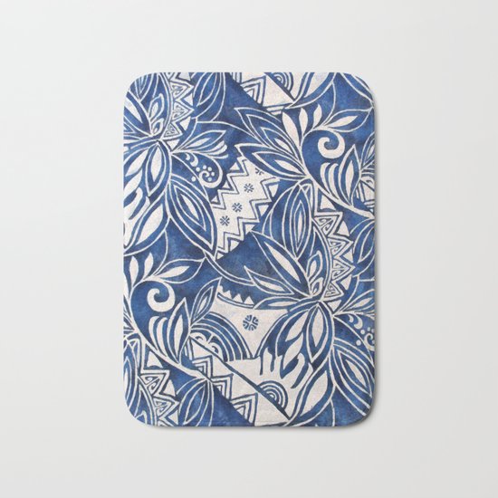 Hawaiian tribal pattern II Bath Mat