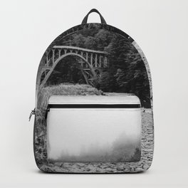 Beach and Forest | Black and White Photography | Oregon Coast Bridge Backpack