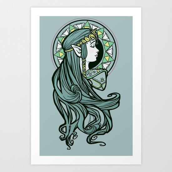 Zelda Nouveau Art Print