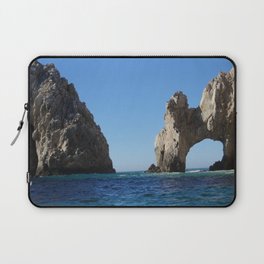 Mexico Photography - Beautiful Arch Going Over The Blue Sea Laptop Sleeve