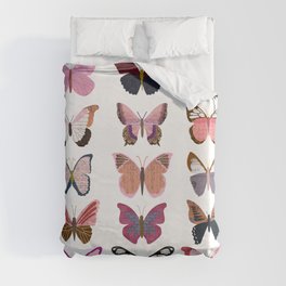 Pink Butterflies Duvet Cover