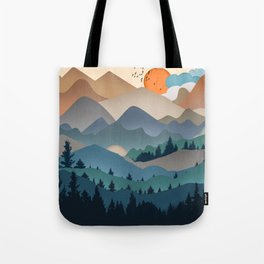 endless mountains silhouette Tote Bag