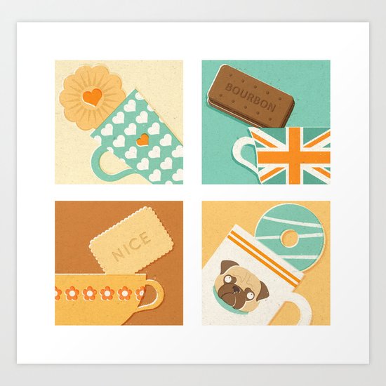 Tea and Biscuits Art Print