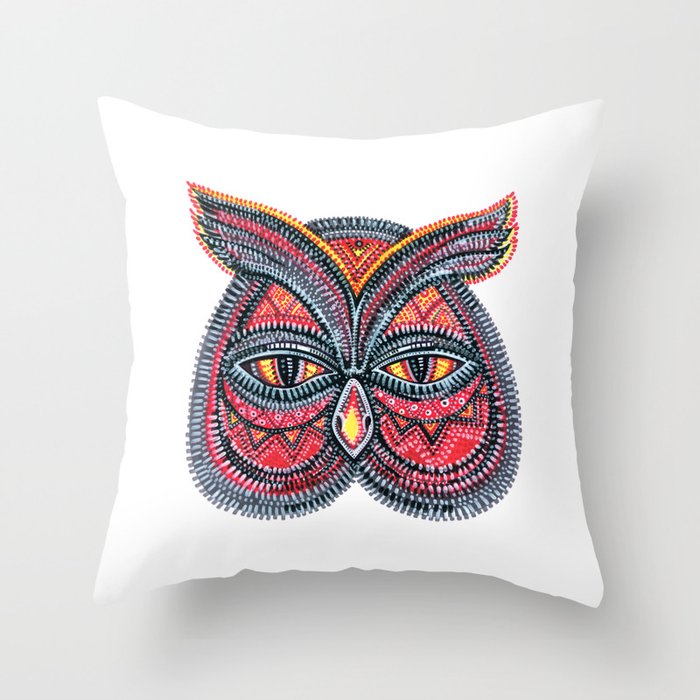 OWL FACE Throw Pillow