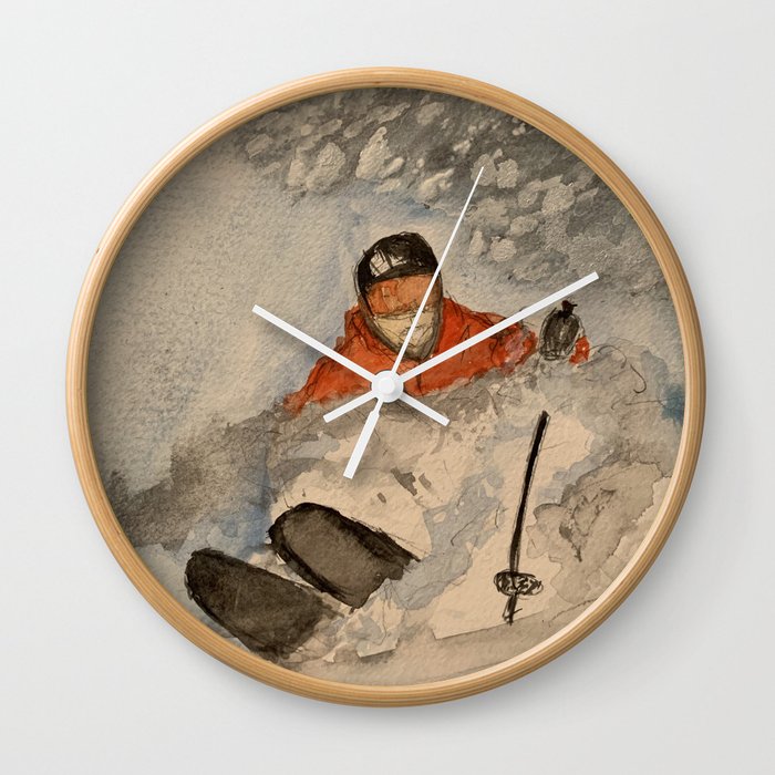 Chasing Powder  Wall Clock