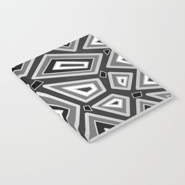 Abstract black geometrical shapes Notebook