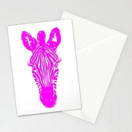 Pink Zebra Stationery Cards