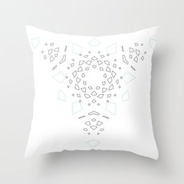 Geometric trinity mandala Throw Pillow