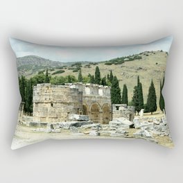 Round Towers The Frontinus Gate Hierapolis Rectangular Pillow