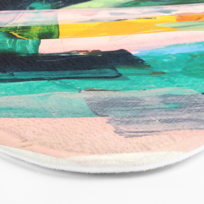 Livin Easy A Bright Abstract Piece In Blues Greens Yellow And
