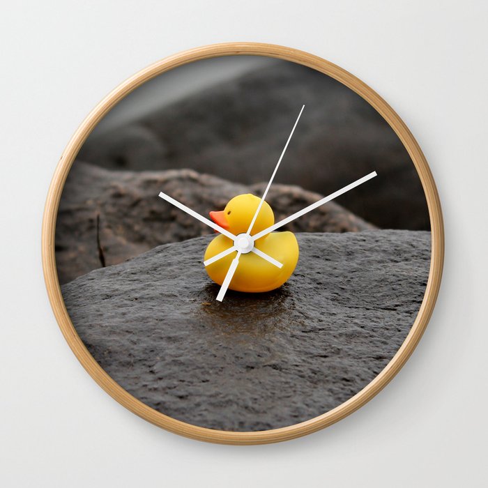 Deep Thoughts with Rubber Ducky Wall Clock