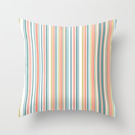 Delicate Pastel Stripes Throw Pillow