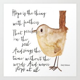 Hope is The Thing Dickinson Art Print