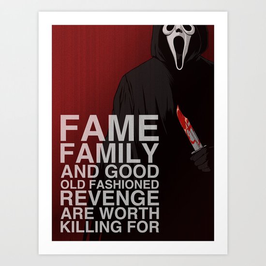 "To Hell With Heroes" Halloween Edition - Ghost Face Art Print