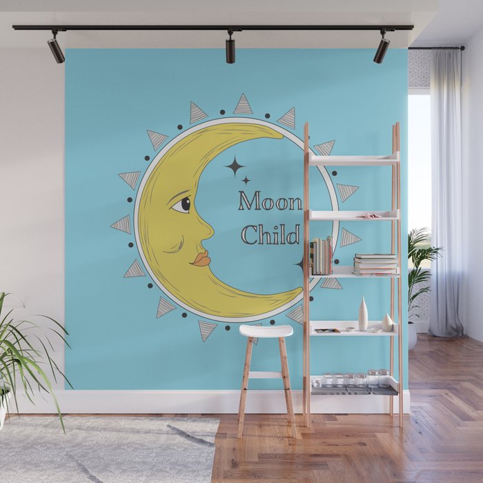 Moon Child Crescent Moon Wall Mural