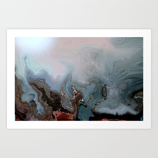 BENEATH THE DEEP BLUE SEA...ABSTRACT Art Print