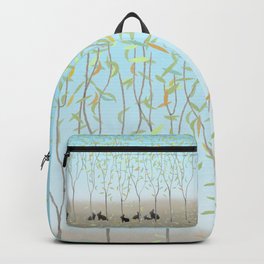 Morning Falling Leaves and Bunnies Backpack