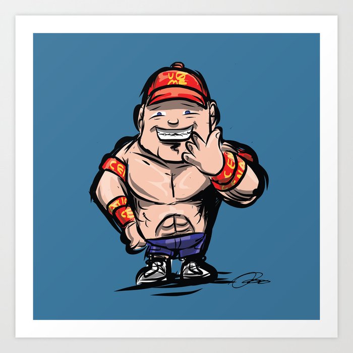 John Cena: Wrestler Doodle Art Print