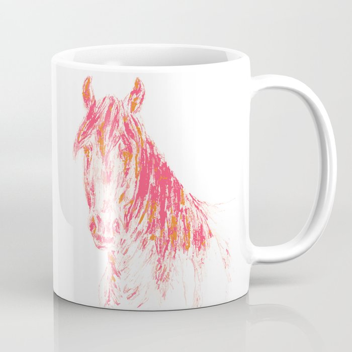 Pop Art Pony - Orange & Pink Horse Art Coffee Mug