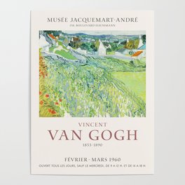 Vincent Van Gogh Vineyards at Auvers Art Exhibition Print Poster