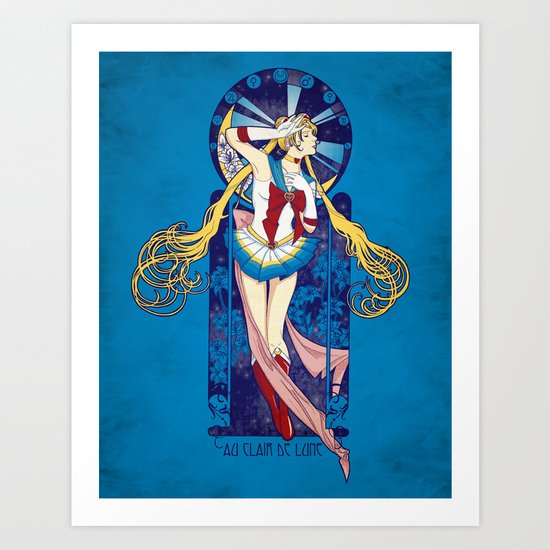 By Moonlight - Sailor Moon nouveau Art Print