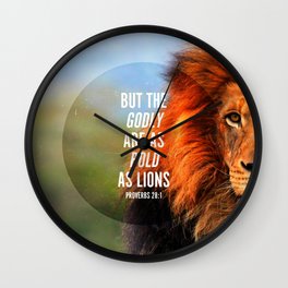 BOLD AS LIONS Wall Clock