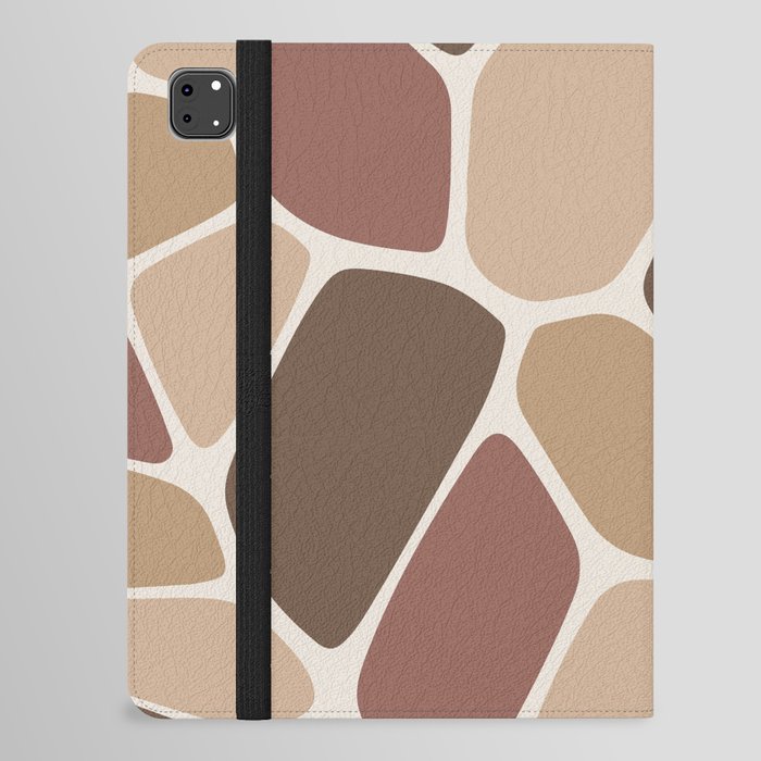 Abstract Shapes 212 in Rustic Tones iPad Folio Case