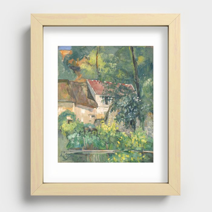 House of Pere Lacroix (1873) by Paul Cézanne. Recessed Framed Print